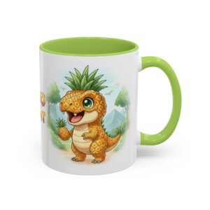 Pineapple Dino Coffee Mug  Tropical Dinosaur  Mug