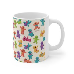 Colorful Candy Figurine Pattern Ceramic Coffee Mug