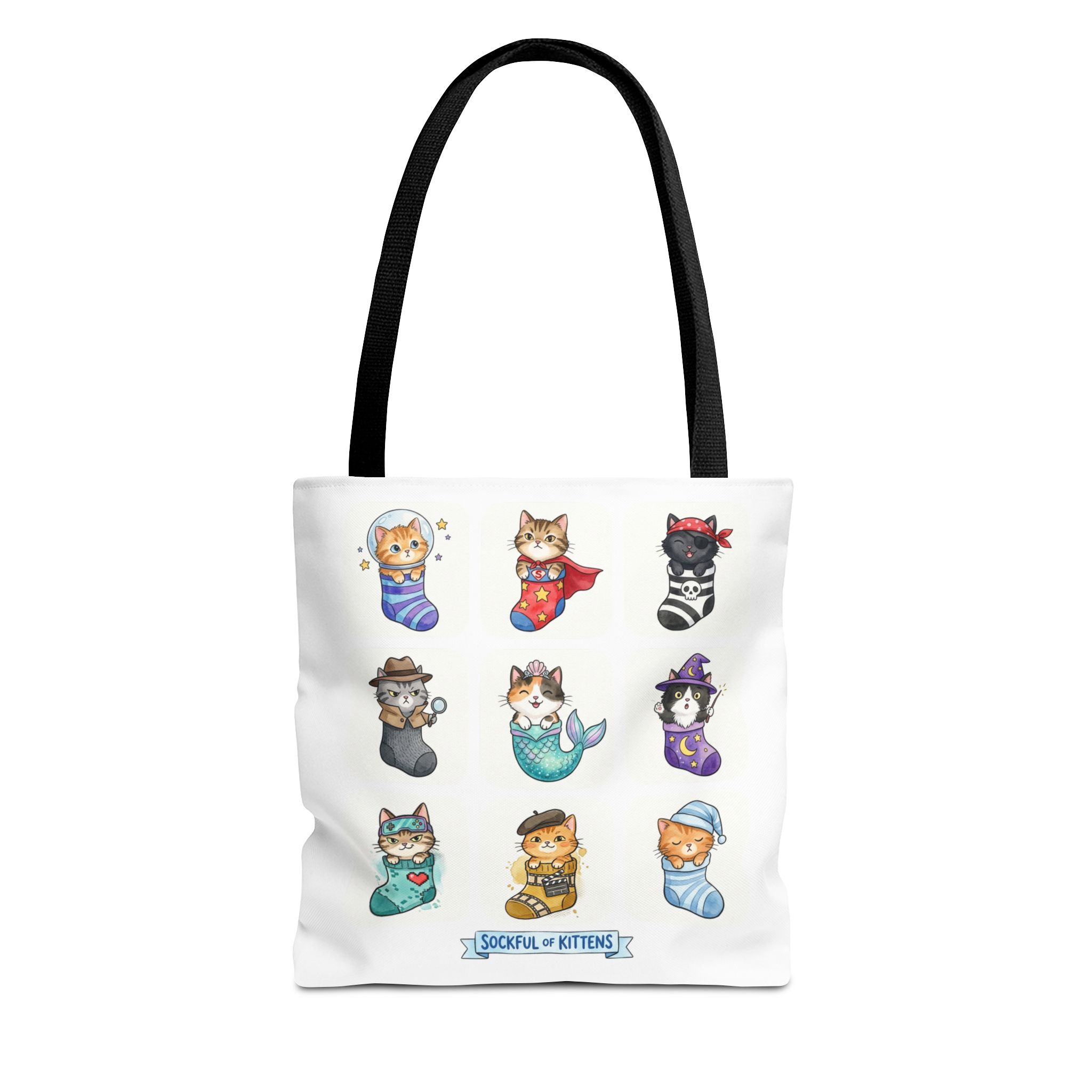 Cute Kawaii Kittens in Stockings Tote Bag