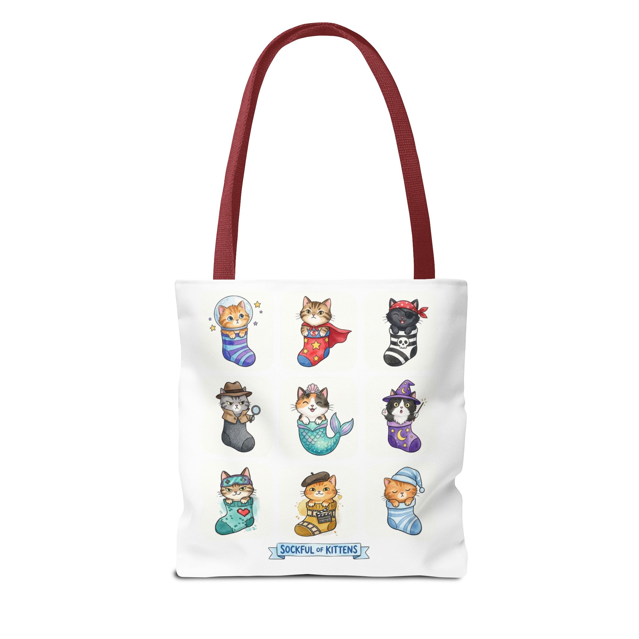 Cute Kawaii Kittens in Stockings Tote Bag - Image 7