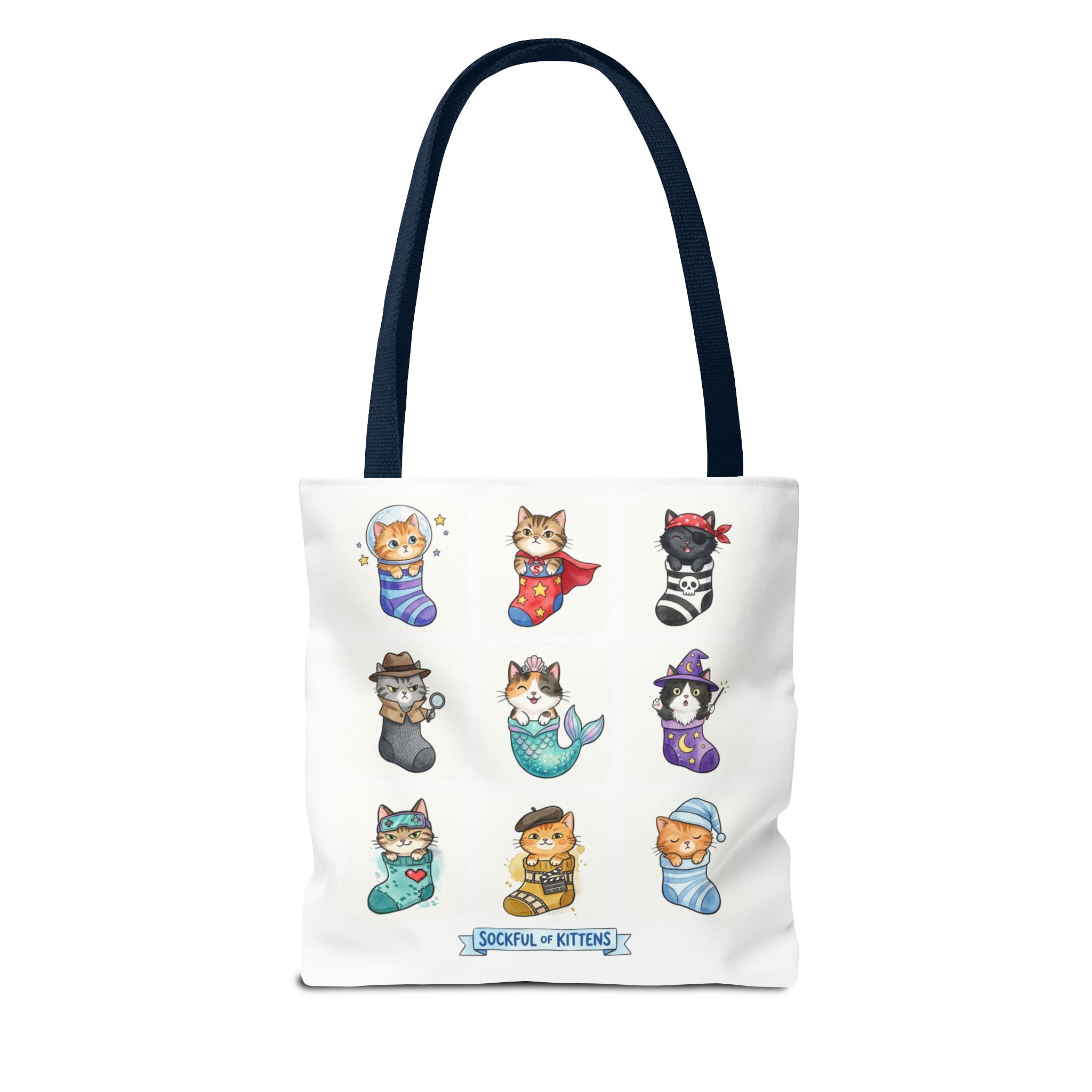Cute Kawaii Kittens in Stockings Tote Bag - Image 19