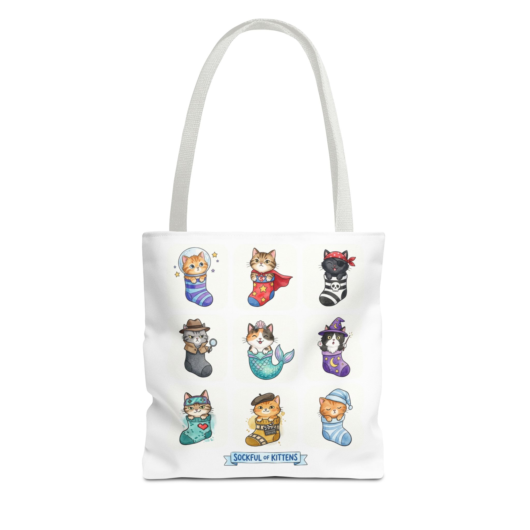 Cute Kawaii Kittens in Stockings Tote Bag - Image 10