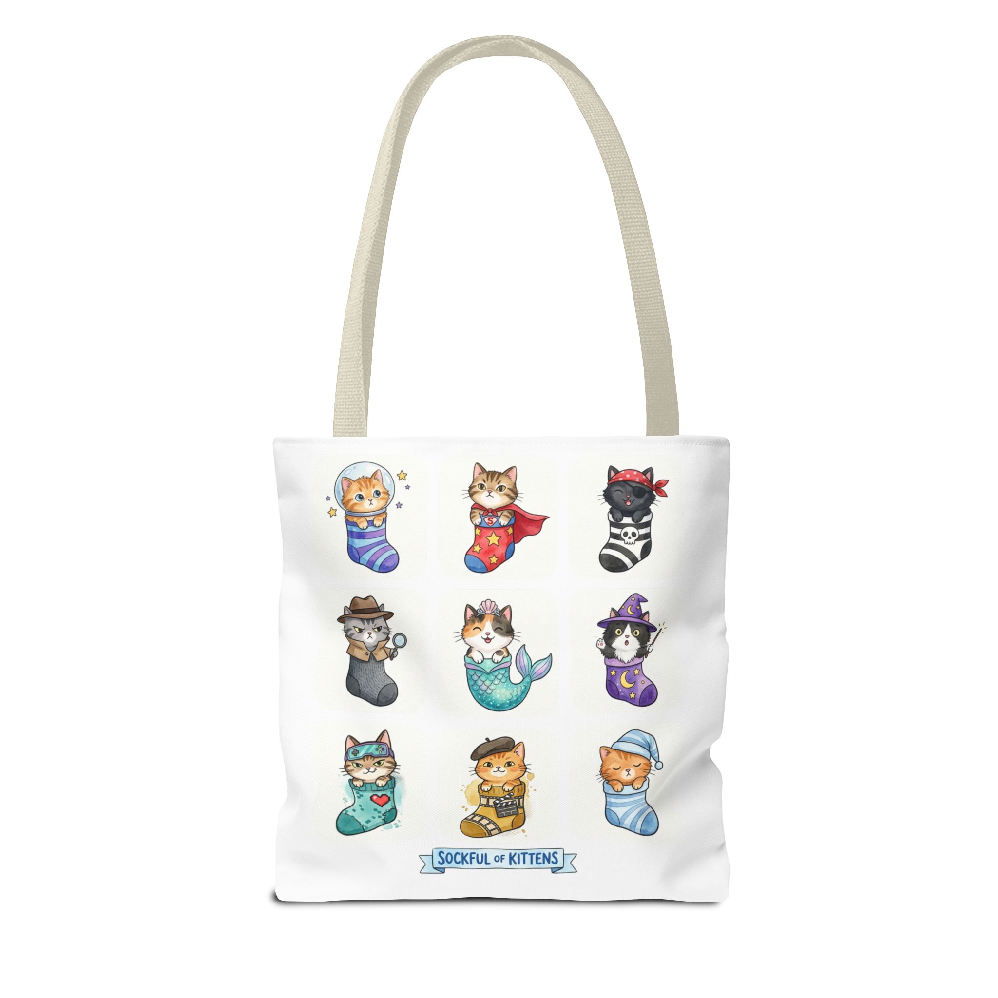 Cute Kawaii Kittens in Stockings Tote Bag - Image 15