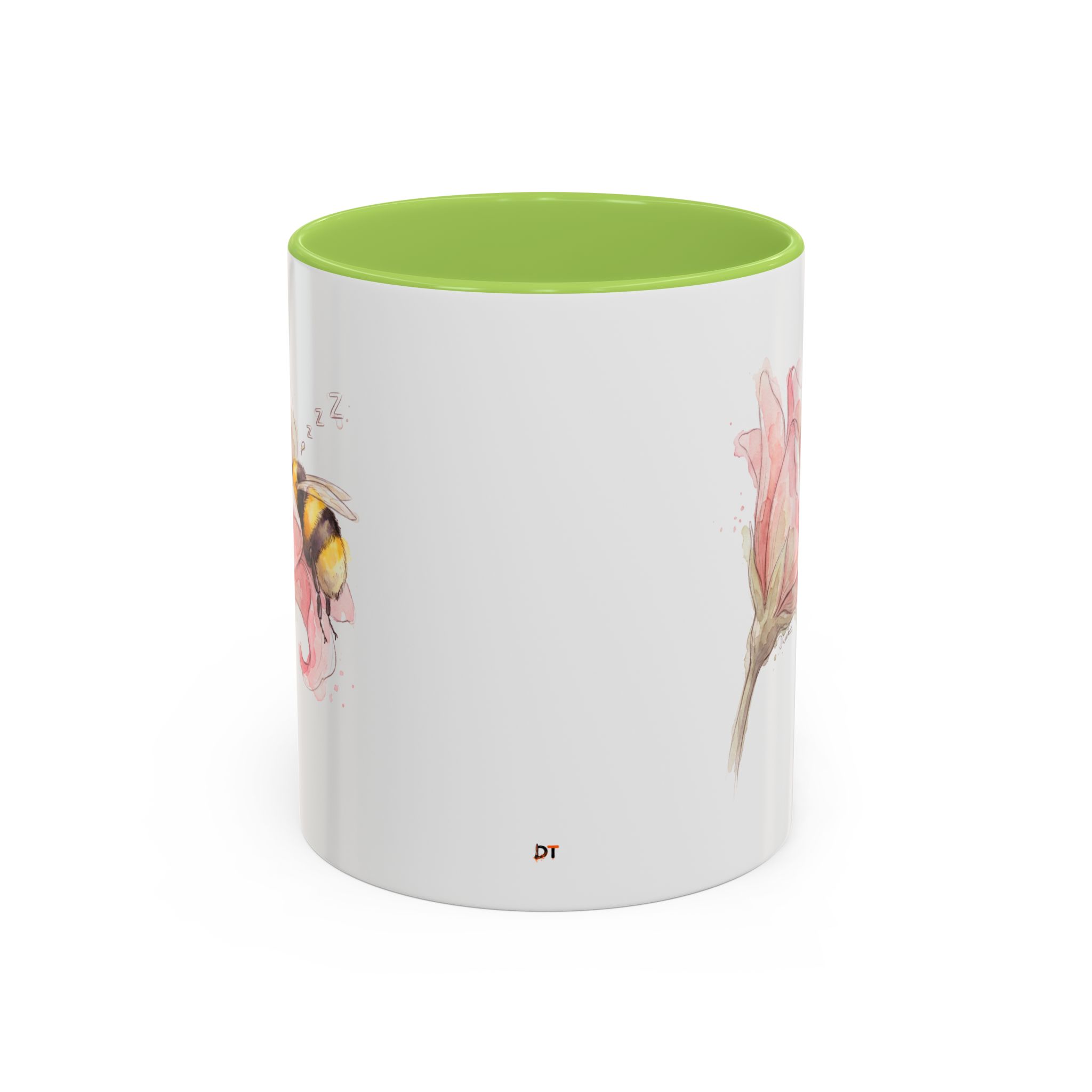 Sleepy Bee in a flower Coffee Mug – Watercolor (11/15oz) - Image 33