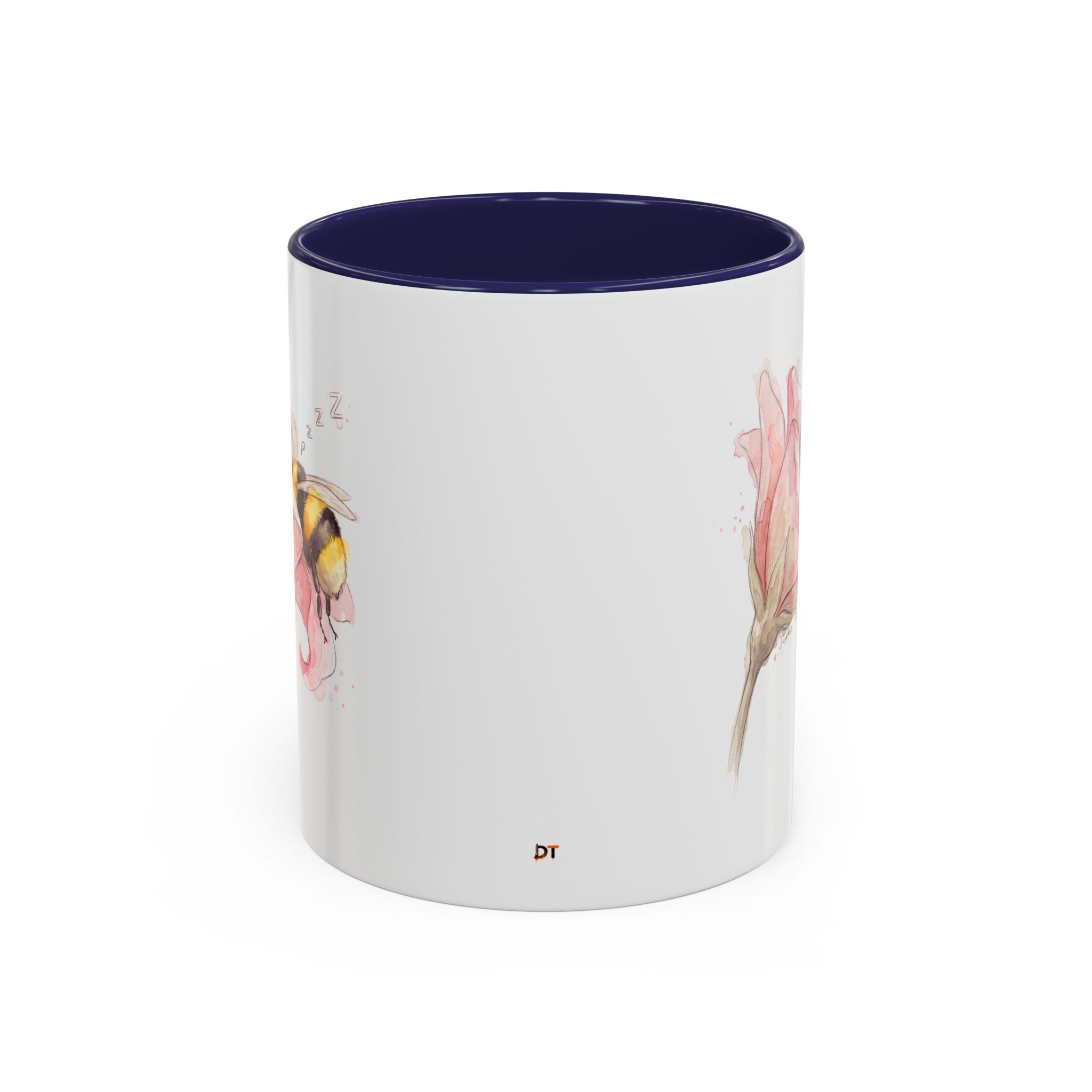 Sleepy Bee in a flower Coffee Mug – Watercolor (11/15oz) - Image 9