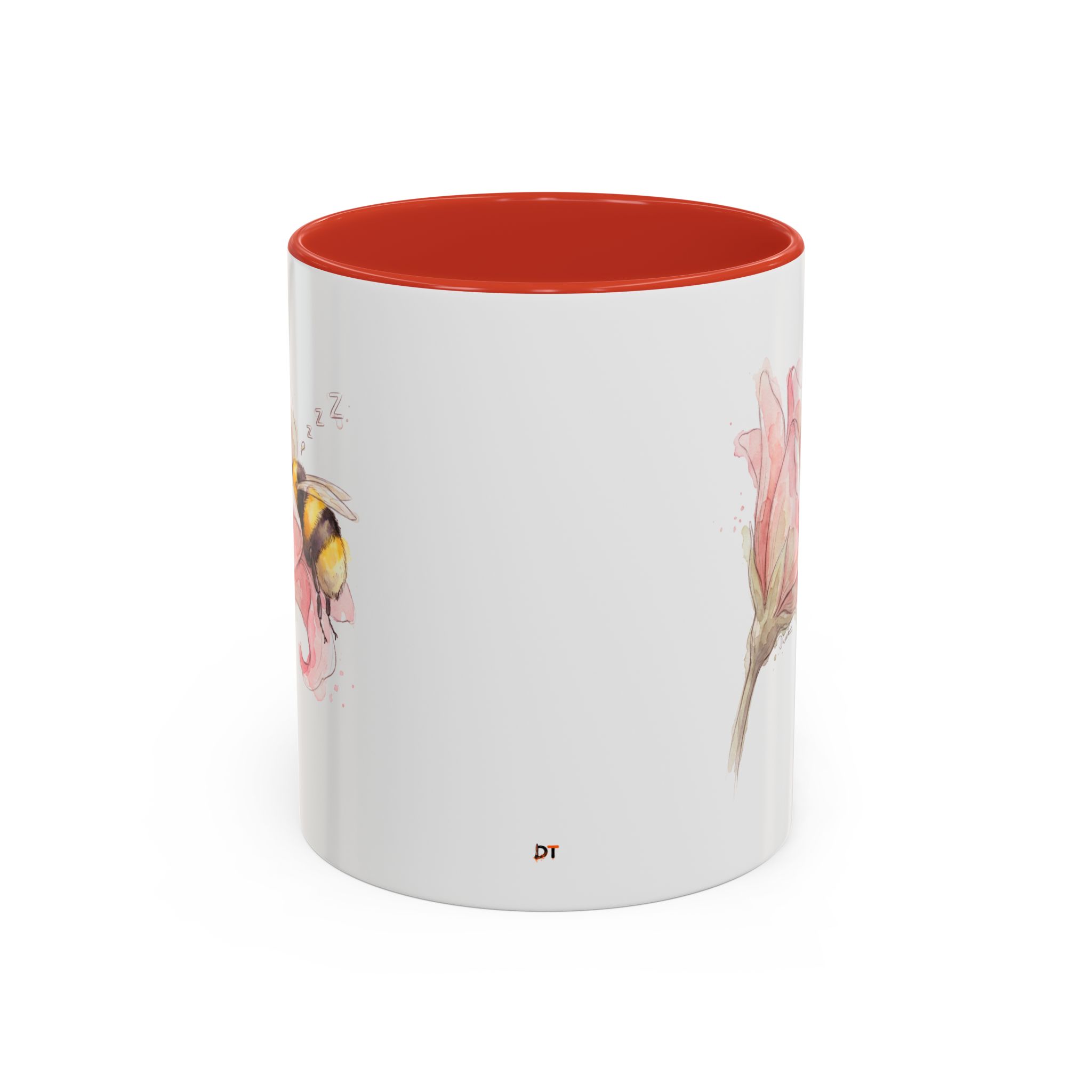 Sleepy Bee in a flower Coffee Mug – Watercolor (11/15oz) - Image 13