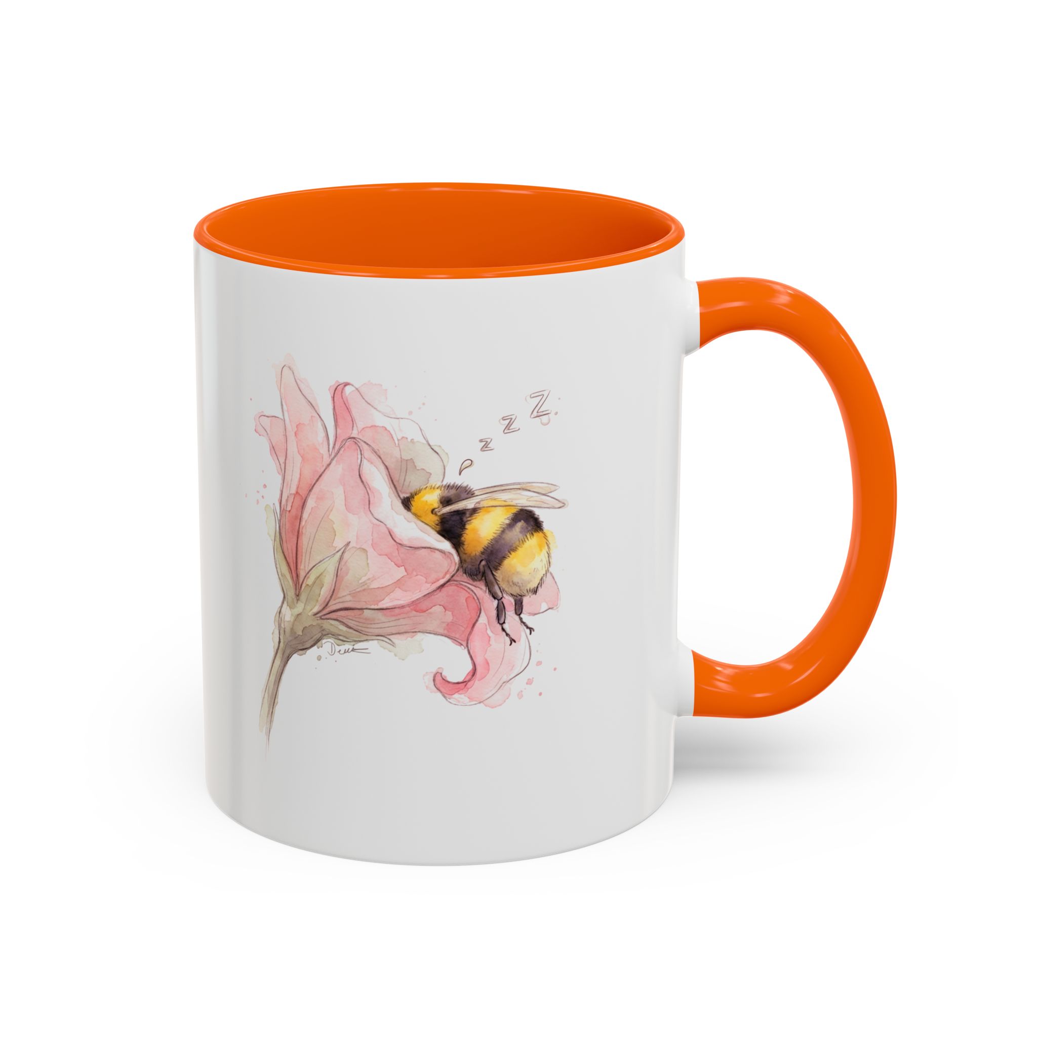 Sleepy Bee in a flower Coffee Mug – Watercolor (11/15oz) - Image 22