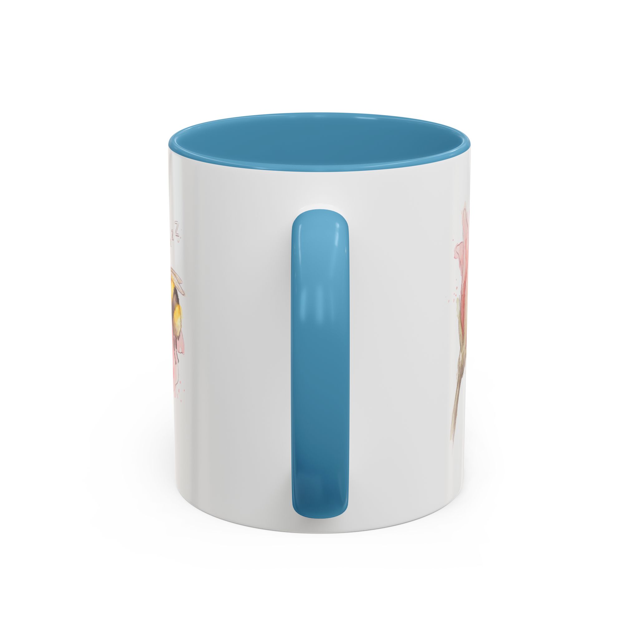 Sleepy Bee in a flower Coffee Mug – Watercolor (11/15oz) - Image 20