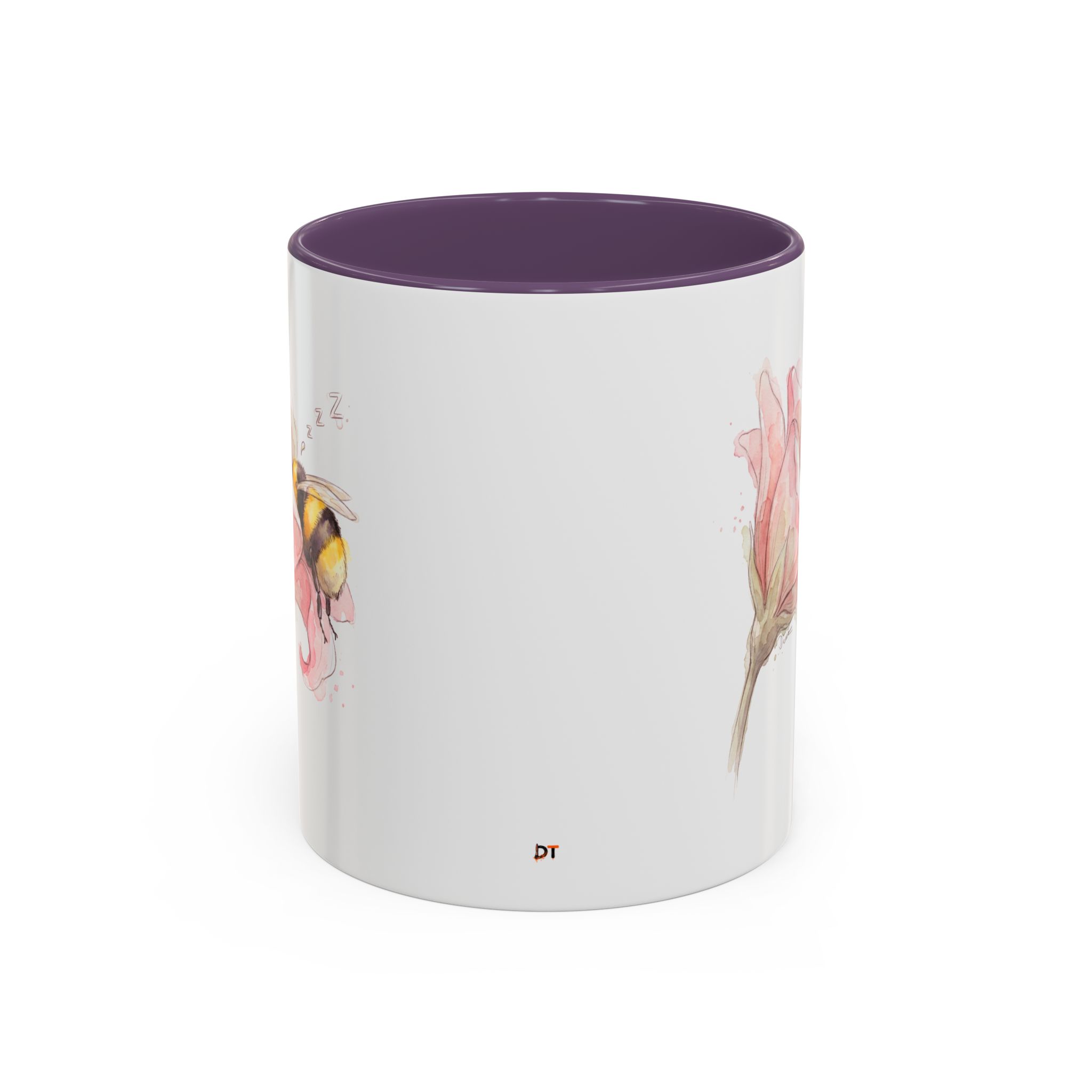 Sleepy Bee in a flower Coffee Mug – Watercolor (11/15oz) - Image 25