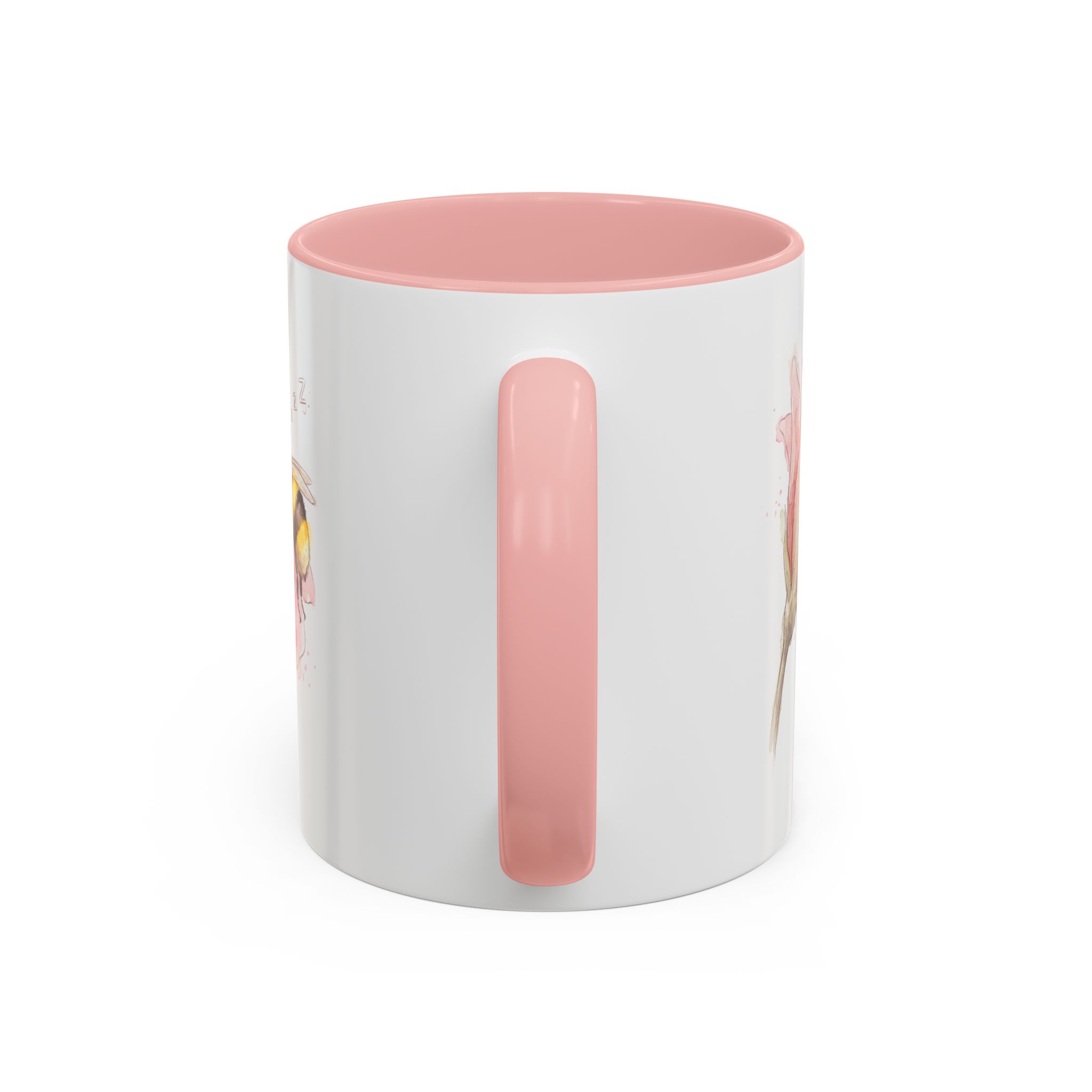 Sleepy Bee in a flower Coffee Mug – Watercolor (11/15oz) - Image 4